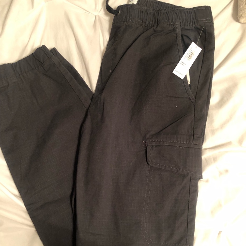 NWT  boys navy blue cargo joggers